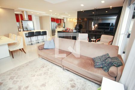 Sala de apartamento à venda com 3 quartos, 115m² em Vila Valparaíso, Santo André