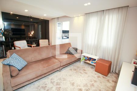 Sala de apartamento à venda com 3 quartos, 115m² em Vila Valparaíso, Santo André