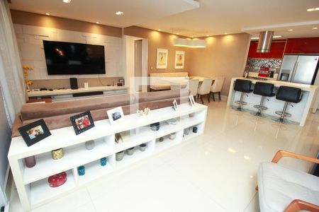 Sala de apartamento à venda com 3 quartos, 115m² em Vila Valparaíso, Santo André