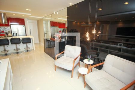 Sala de apartamento à venda com 3 quartos, 115m² em Vila Valparaíso, Santo André