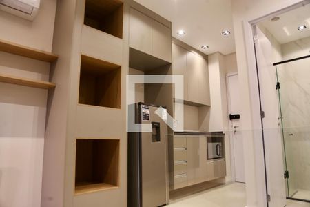 Cozinha de kitnet/studio para alugar com 1 quarto, 21m² em Santo Amaro, São Paulo