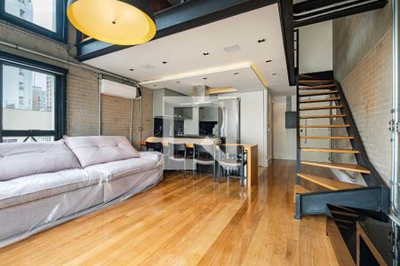 Sala/Cozinha de apartamento à venda com 1 quarto, 75m² em Cerqueira César, São Paulo