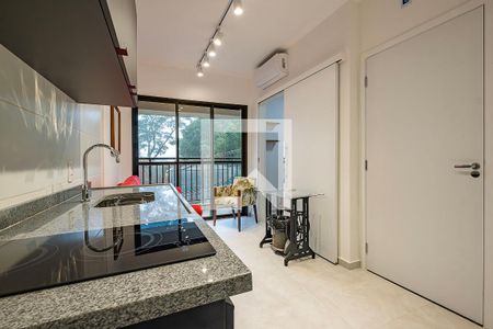 Sala/Cozinha de apartamento para alugar com 1 quarto, 28m² em Pinheiros, São Paulo