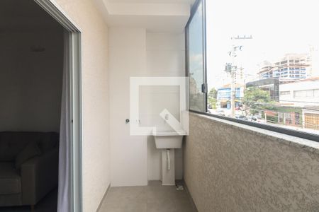 Varanda e Área de Serviço  de apartamento para alugar com 2 quartos, 46m² em Vila Gomes Cardim, São Paulo