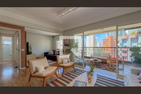 Sala de apartamento à venda com 2 quartos, 110m² em Brooklin, São Paulo