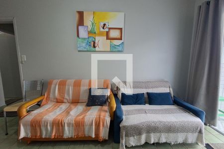 Sala de apartamento para alugar com 1 quarto, 56m² em Vila Caiçara, Praia Grande