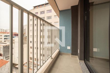 Varanda da Sala/Cozinha de kitnet/studio para alugar com 1 quarto, 28m² em Vila Clementino, São Paulo