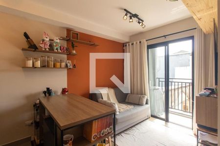 Sala/Cozinha de apartamento à venda com 1 quarto, 28m² em Santa Quiteria, Curitiba