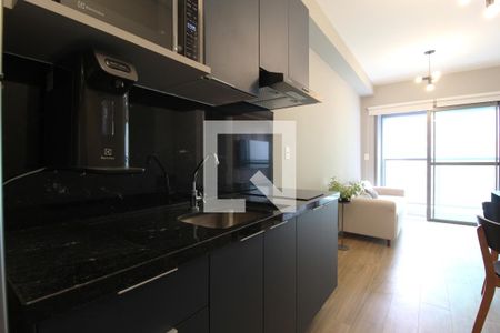 Sala/Cozinha de apartamento para alugar com 1 quarto, 35m² em Indianópolis, São Paulo