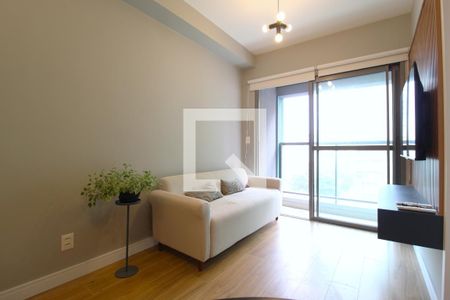 Sala/Cozinha de apartamento para alugar com 1 quarto, 35m² em Indianópolis, São Paulo