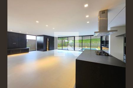 Sala e cozinha  de casa de condomínio à venda com 4 quartos, 349m² em Alphaville - Lagoa dos Ingleses, Nova Lima