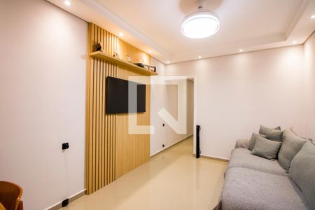 Sala de apartamento à venda com 3 quartos, 90m² em Vila Valparaíso, Santo André
