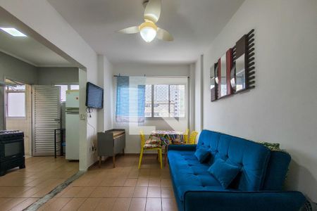 Sala de apartamento para alugar com 1 quarto, 50m² em Guilhermina, Praia Grande