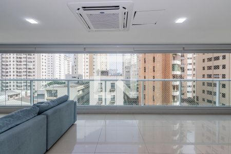 Varanda da Sala de apartamento para alugar com 3 quartos, 164m² em Brooklin, São Paulo