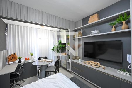 Sala/quarto de kitnet/studio para alugar com 1 quarto, 26m² em Vila Clementino, São Paulo