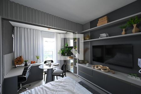 Sala/quarto de kitnet/studio para alugar com 1 quarto, 26m² em Vila Clementino, São Paulo