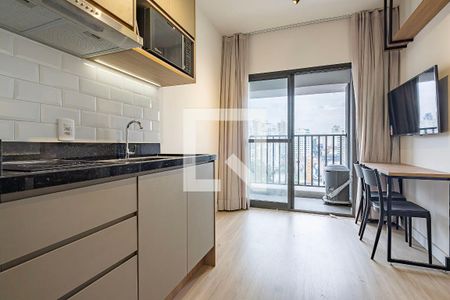 Sala/Cozinha de apartamento para alugar com 1 quarto, 26m² em Pinheiros, São Paulo