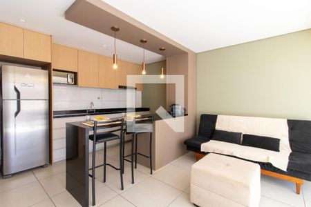 Sala/Cozinha de apartamento para alugar com 1 quarto, 46m² em Centro, Campinas
