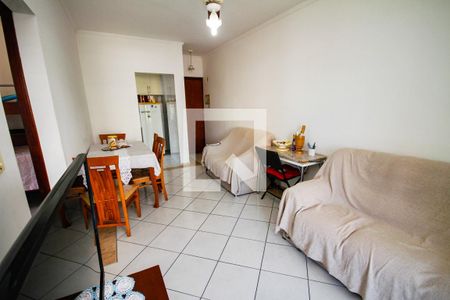 Sala de apartamento para alugar com 2 quartos, 70m² em Guilhermina, Praia Grande