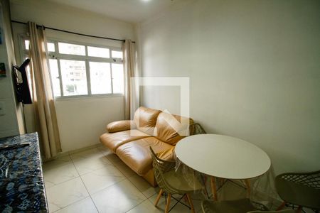 Sala de apartamento para alugar com 1 quarto, 40m² em Boqueirão, Praia Grande
