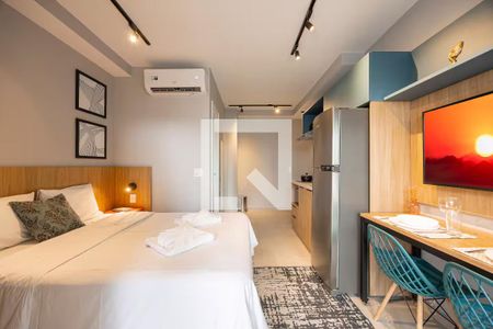 Studio - Quarto e Cozinha de kitnet/studio para alugar com 1 quarto, 28m² em Butantã, São Paulo