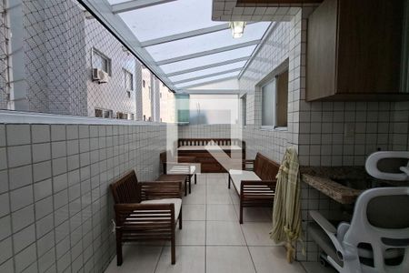 Varanda da sala  de apartamento para alugar com 2 quartos, 115m² em Guilhermina, Praia Grande