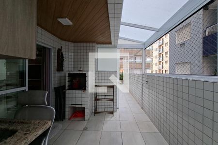 Varanda da sala  de apartamento para alugar com 2 quartos, 115m² em Guilhermina, Praia Grande