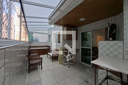 Varanda da sala  de apartamento para alugar com 2 quartos, 115m² em Guilhermina, Praia Grande