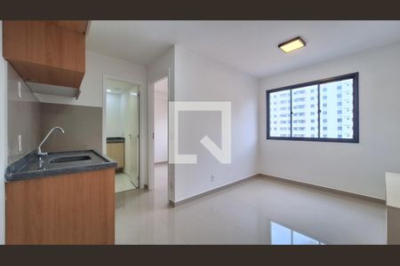 Sala/Cozinha de apartamento para alugar com 1 quarto, 27m² em Barra Funda, São Paulo