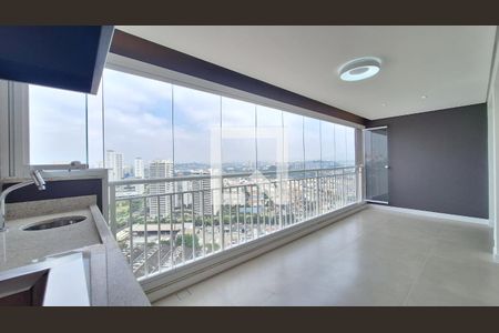 Varanda e área de serviço de apartamento à venda com 3 quartos, 88m² em Vila Anastácio, São Paulo