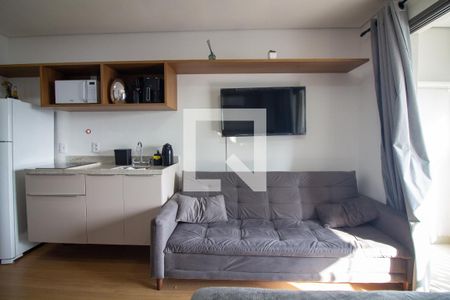 Sala / Quarto - Studio de kitnet/studio para alugar com 1 quarto, 25m² em Santo Amaro, São Paulo