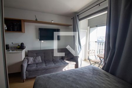 Sala / Quarto - Studio de kitnet/studio para alugar com 1 quarto, 25m² em Santo Amaro, São Paulo