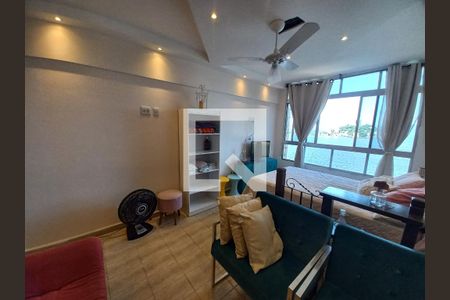 Sala e Quarto de apartamento para alugar com 1 quarto, 48m² em Morro dos Barbosas, São Vicente