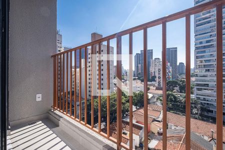 Studio - Varanda de kitnet/studio para alugar com 1 quarto, 24m² em Pinheiros, São Paulo
