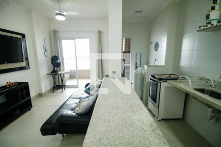 Sala de apartamento para alugar com 1 quarto, 54m² em Real, Praia Grande