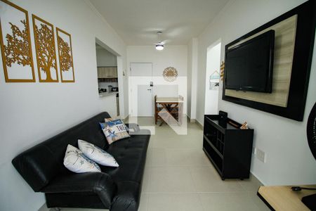 Sala de apartamento para alugar com 1 quarto, 54m² em Real, Praia Grande