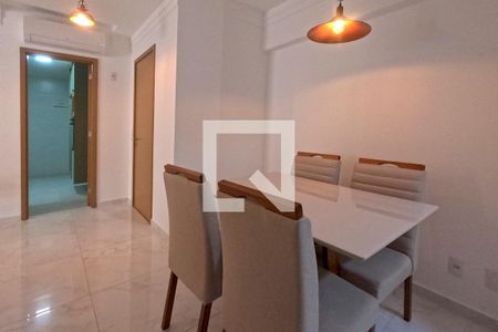 Sala de estar e jantar de apartamento para alugar com 3 quartos, 99m² em Gonzaga, Santos