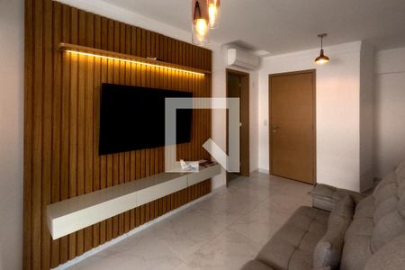 Sala de estar e jantar de apartamento para alugar com 3 quartos, 99m² em Gonzaga, Santos