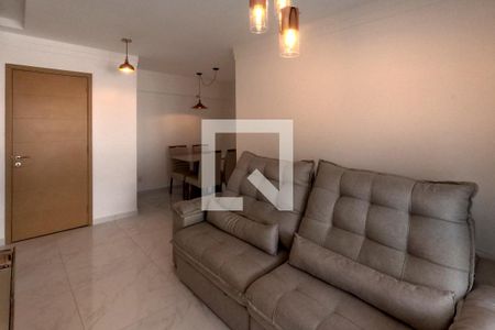 Sala de estar e jantar de apartamento para alugar com 3 quartos, 99m² em Gonzaga, Santos