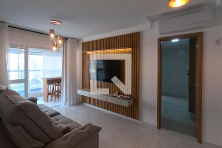 Sala de estar e jantar de apartamento para alugar com 3 quartos, 99m² em Gonzaga, Santos