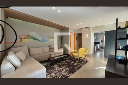 Sala de apartamento à venda com 3 quartos, 126m² em Vila Scarpelli, Santo André