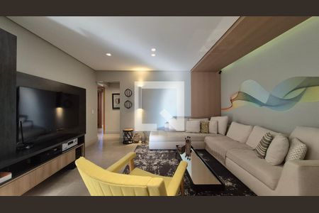 Sala de apartamento à venda com 3 quartos, 126m² em Vila Scarpelli, Santo André