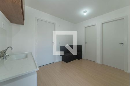 Sala - Cozinha Integrada de apartamento para alugar com 2 quartos, 32m² em Santo Amaro, São Paulo