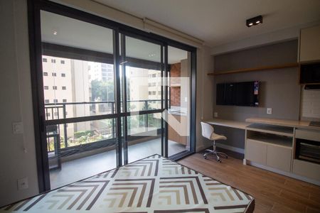 Sala / Quarto - Studio de kitnet/studio para alugar com 1 quarto, 30m² em Campo Belo, São Paulo