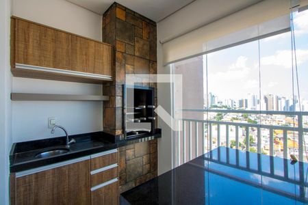 Varanda gourmet de apartamento à venda com 3 quartos, 96m² em Vila Valparaíso, Santo André