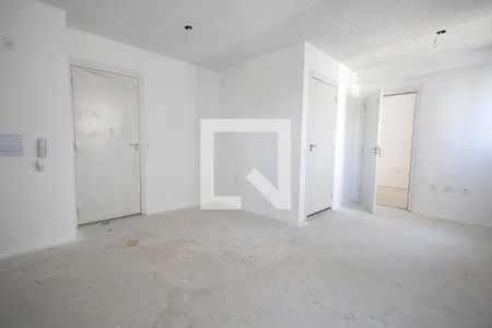 Sala, cozinha, área de serviço de apartamento à venda com 1 quarto, 37m² em Jardim, Santo André