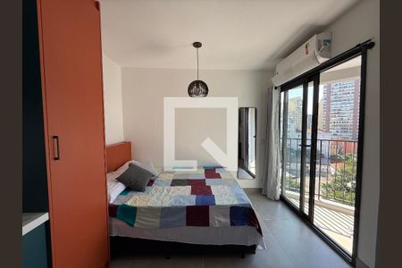 quarto,cozinha de kitnet/studio para alugar com 1 quarto, 17m² em Campos Elíseos, São Paulo