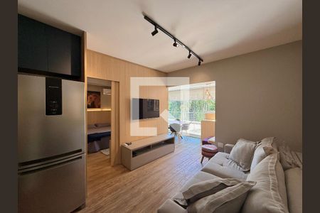 Sala de apartamento para alugar com 1 quarto, 43m² em Cidade Monções, São Paulo