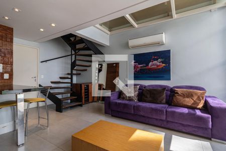 Sala de apartamento para alugar com 1 quarto, 45m² em Vila Nova Conceição, São Paulo