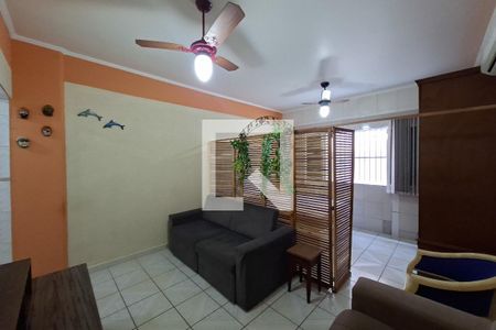 Sala de apartamento para alugar com 1 quarto, 45m² em Boqueirão, Praia Grande